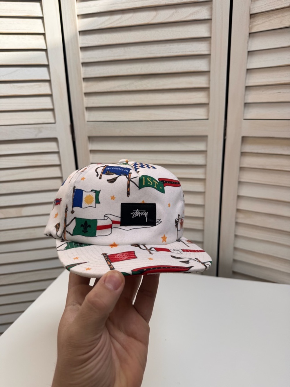 Stussy Multicolor Flag-Print 5-Panel Cap